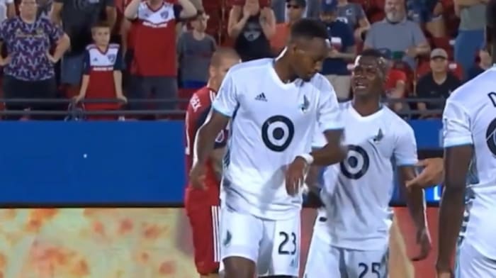 loons" mason toye apologizes for spitting on fc dallas player