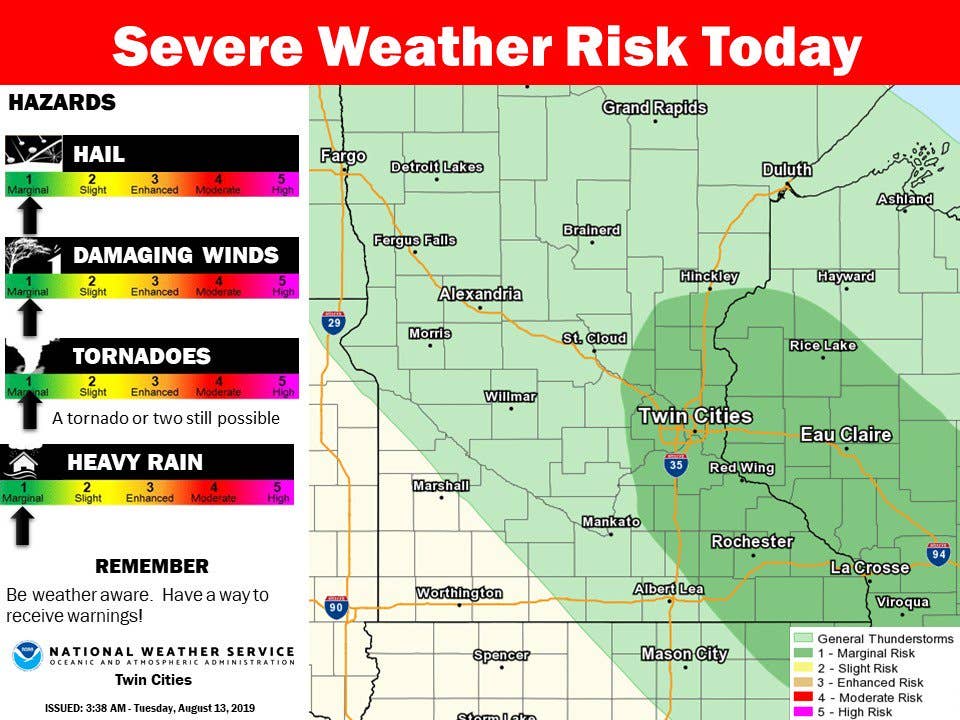 Severe storms possible around Twin Cities Tuesday afternoon - Bring Me ...