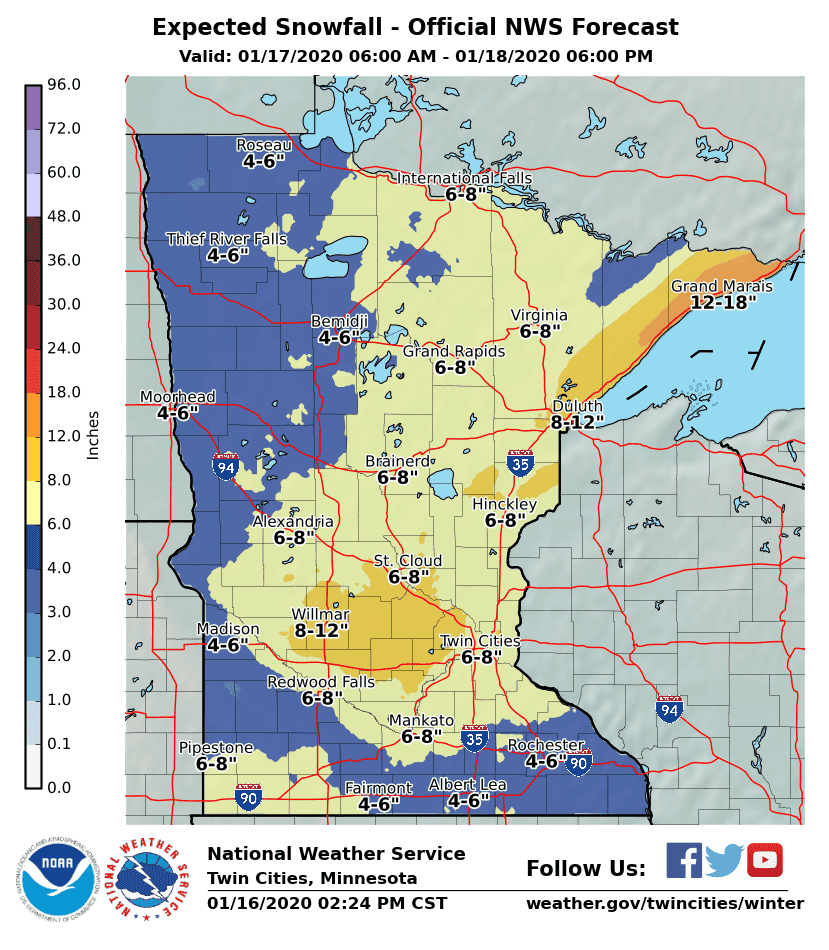 Here we go: Winter storm warning issued in Minnesota - Bring Me The News