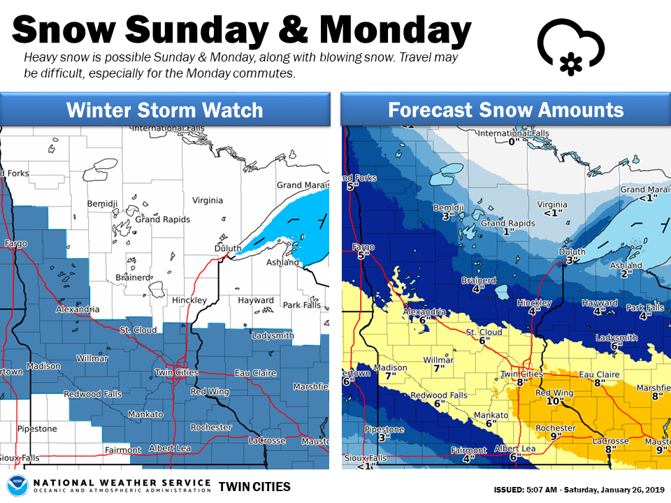 Winter storm watch centers around Twin Cities with 6-10 inches possible ...