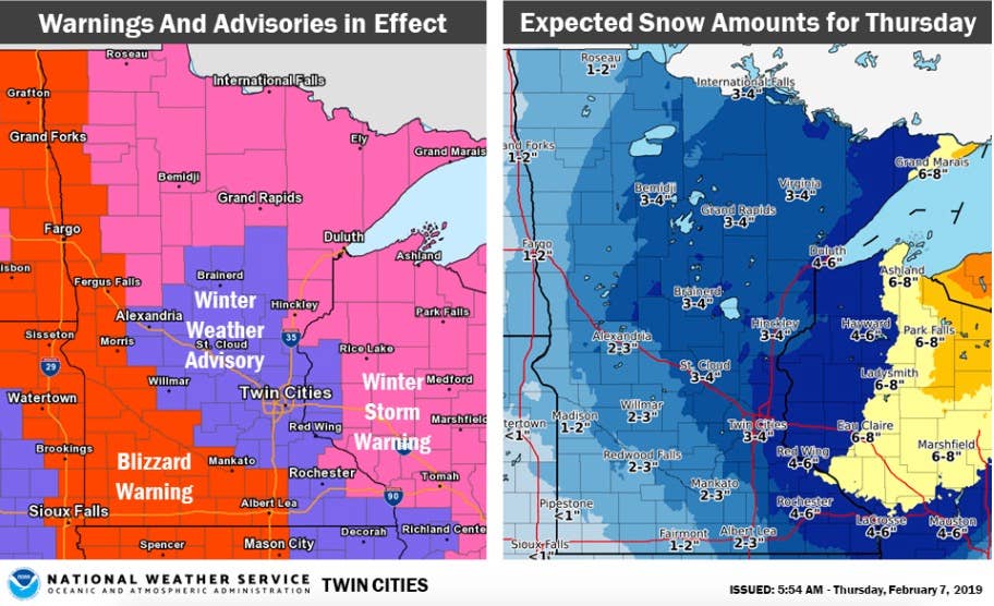 UPDATE: Twin Cities added to winter storm warning, snow totals expected ...