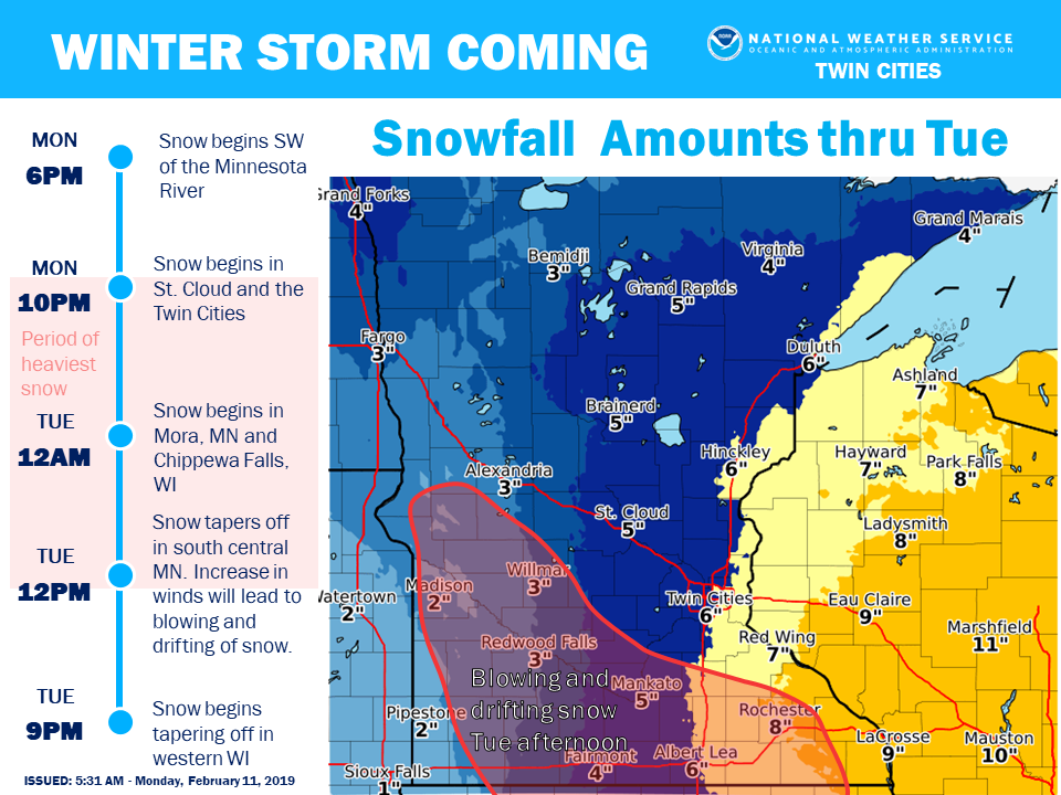 Winter storm arrives late Monday: How much snow for the Twin Cities ...