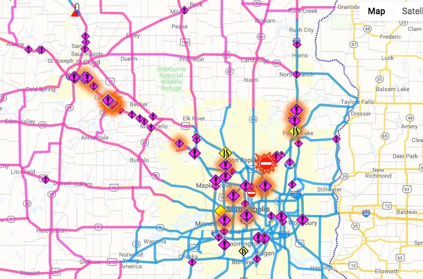 Snow causes havoc on Twin Cities freeways - Bring Me The News