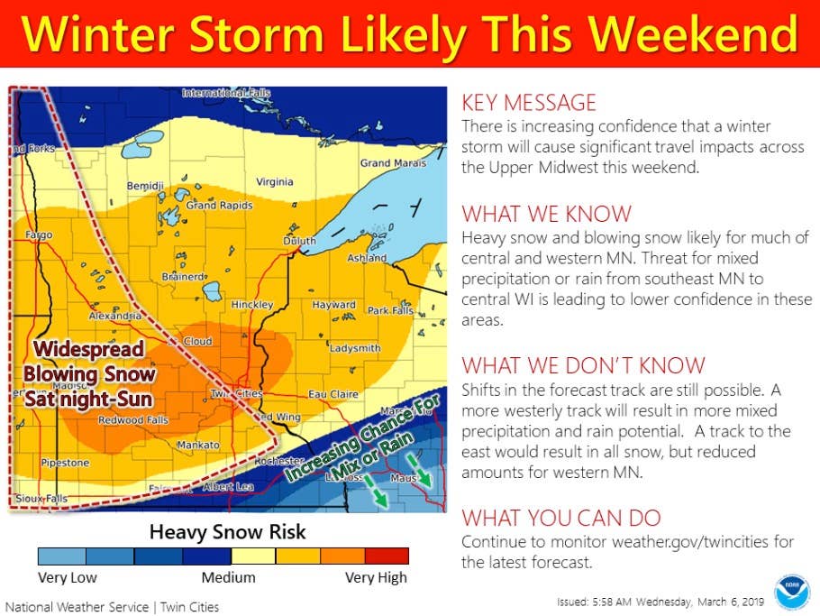 Major winter storm highly likely to impact Minnesota this weekend ...