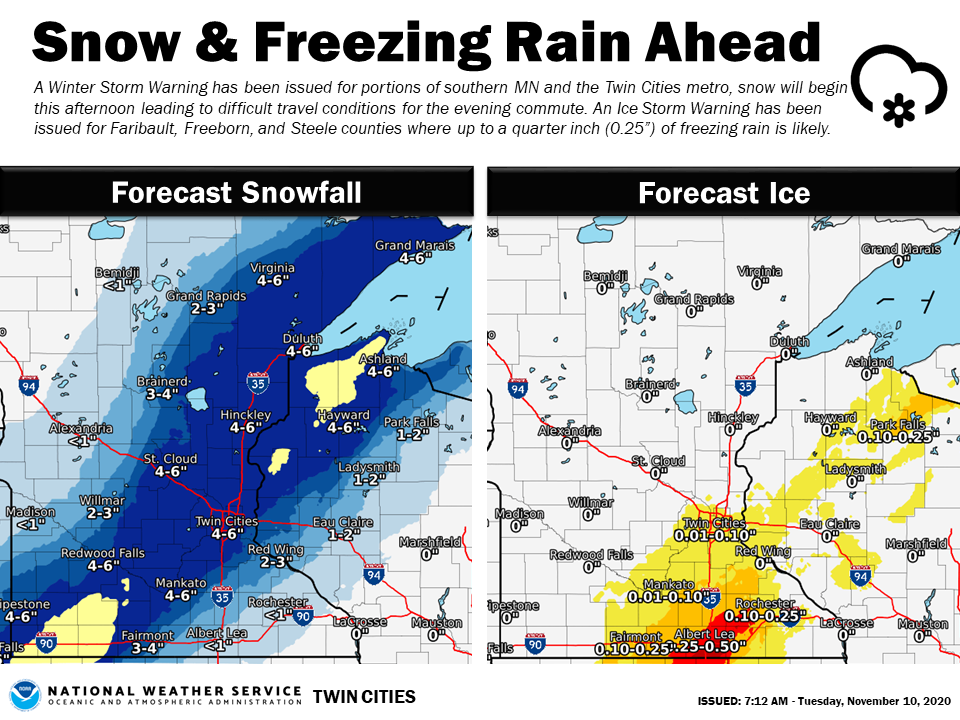 Winter storm warning, ice storm warning issued in Minnesota - Bring Me ...