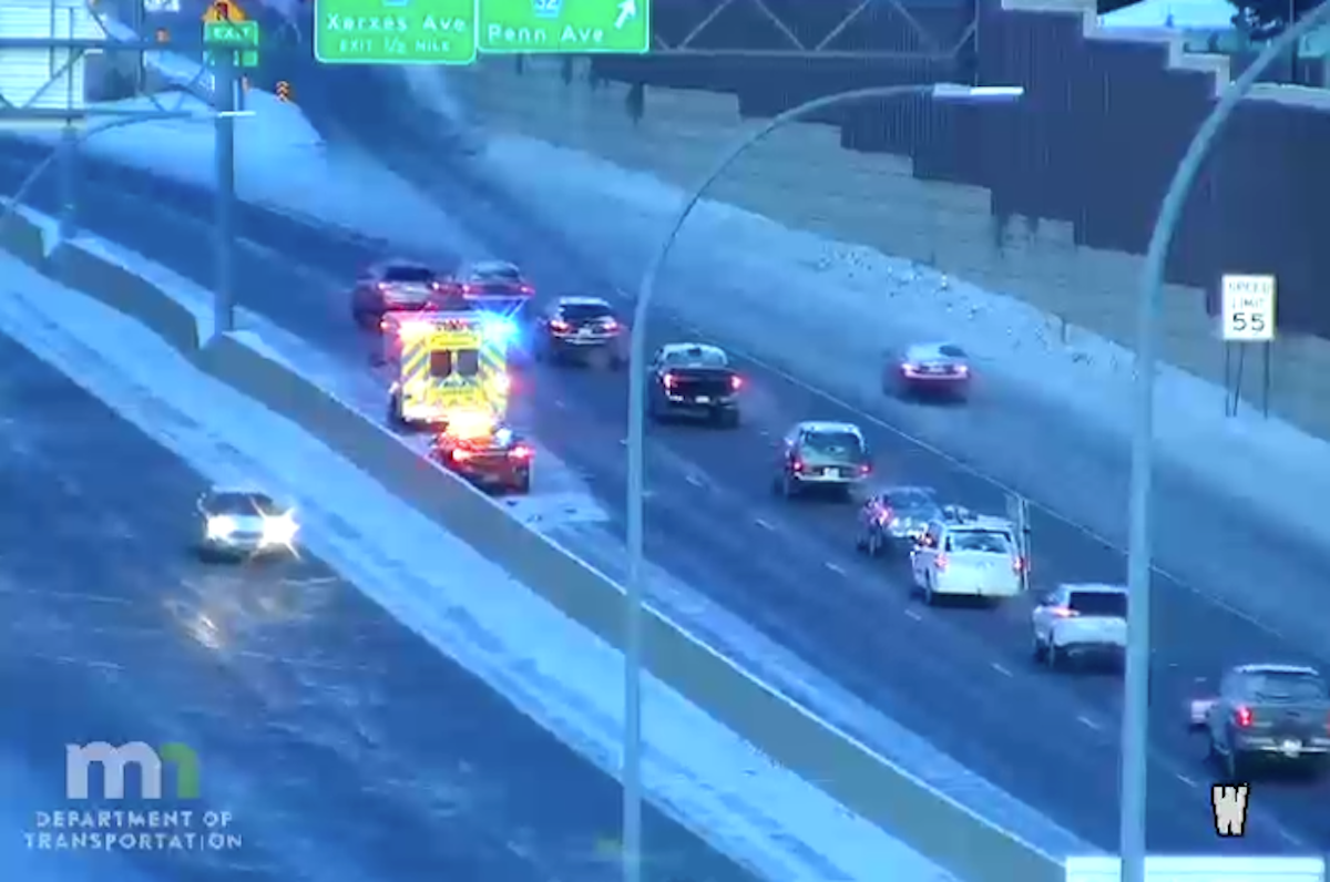 Dozens of crashes reported after dusting of snow creates patches of ice ...