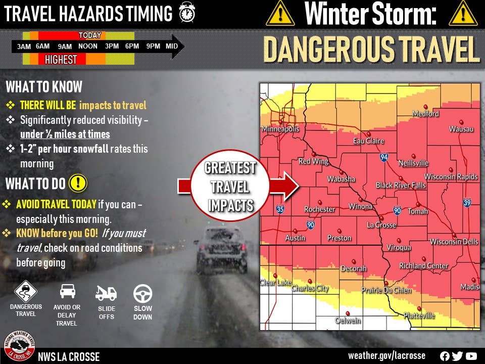 Terrible road conditions lead to crashes all over southern Minnesota ...