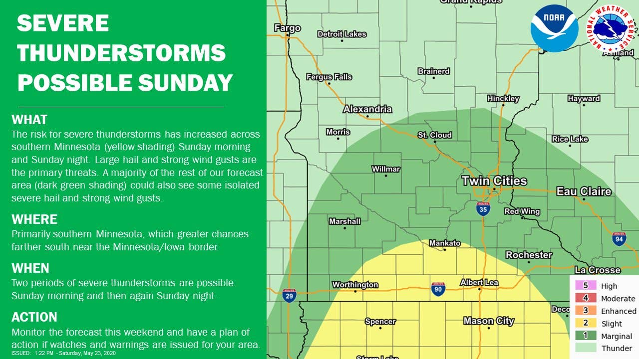Severe storms could rumble through Minnesota on Sunday - Bring Me The News