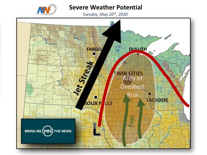 Severe threat Tuesday: Tornadoes, large hail, strong winds possible in ...