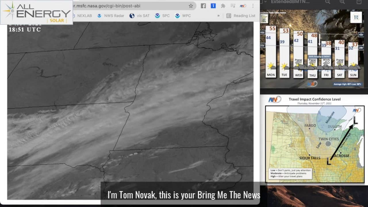 Nov. 8 Novak Weather: Tracking large storm system - Bring Me The News