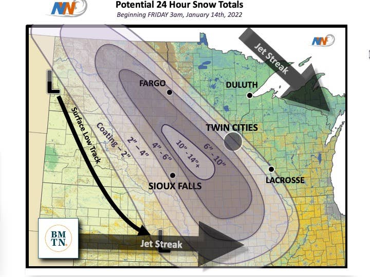 Winter storm warning issued in Minnesota ahead of Friday snow - Bring ...