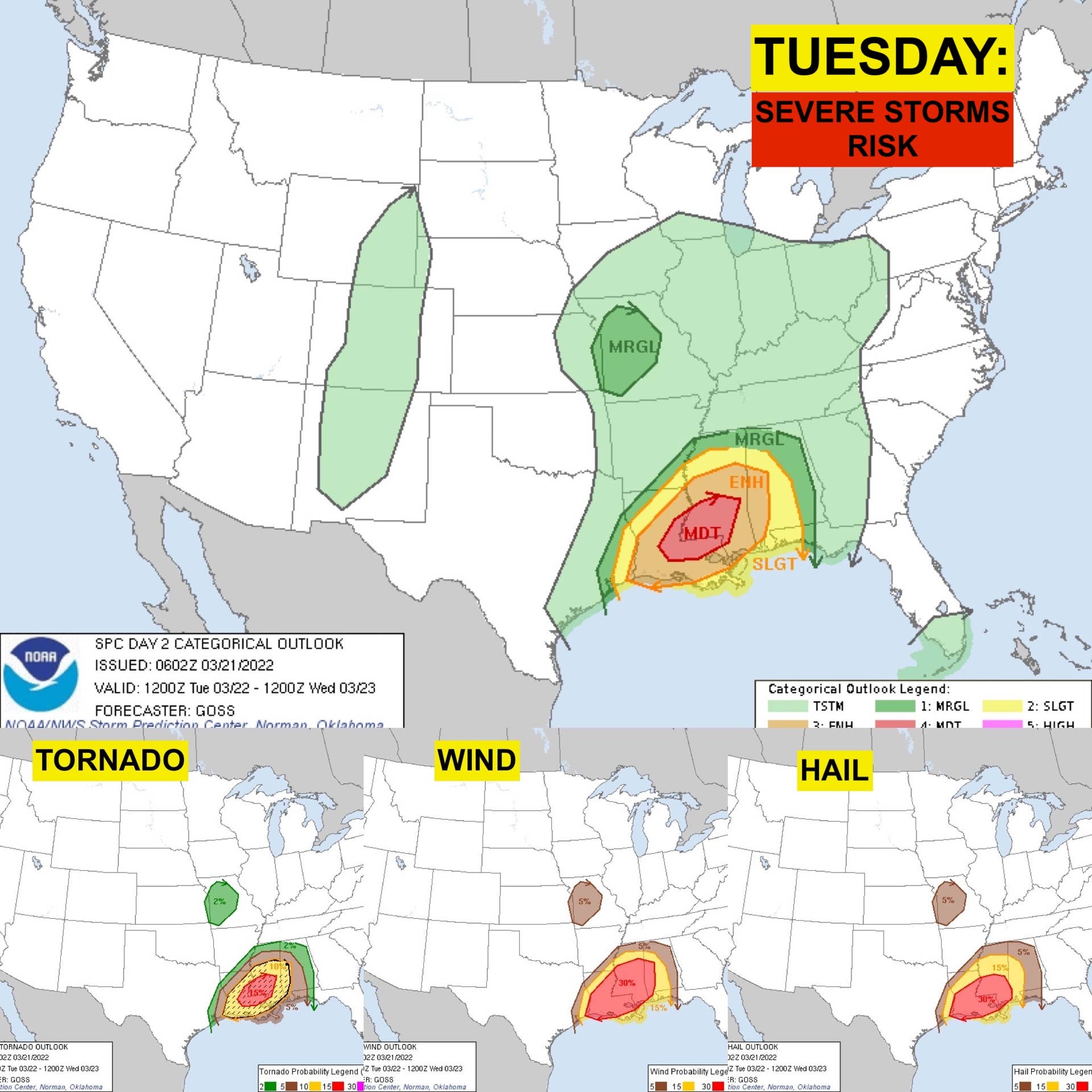 Why Tuesday's possible tornado outbreak in the Deep South is serious ...