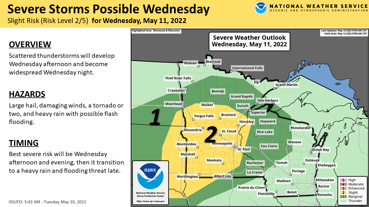 More rounds of severe storms in Minnesota Wednesday, Thursday - Bring ...