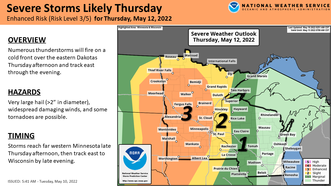 More rounds of severe storms in Minnesota Wednesday, Thursday - Bring ...
