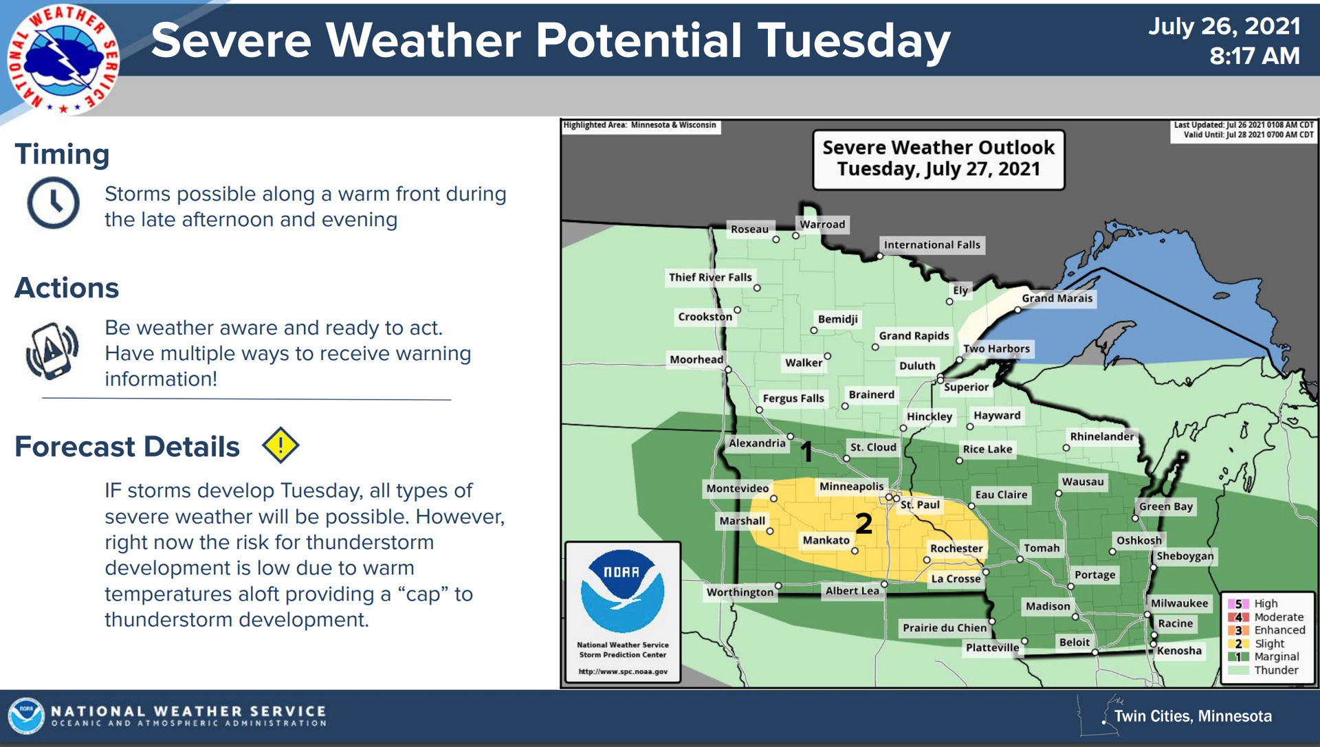 Baseball-sized hail possible with severe storms Monday in Minnesota ...