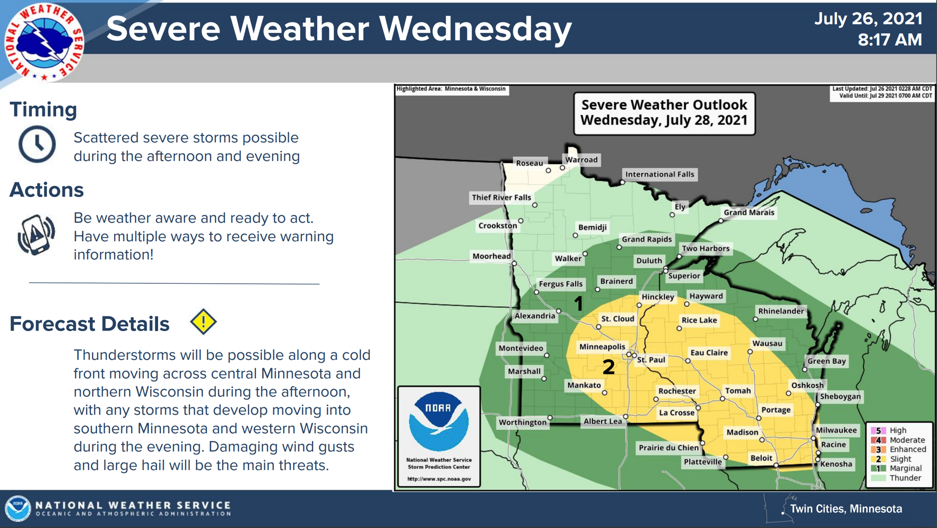 Baseball-sized hail possible with severe storms Monday in Minnesota ...