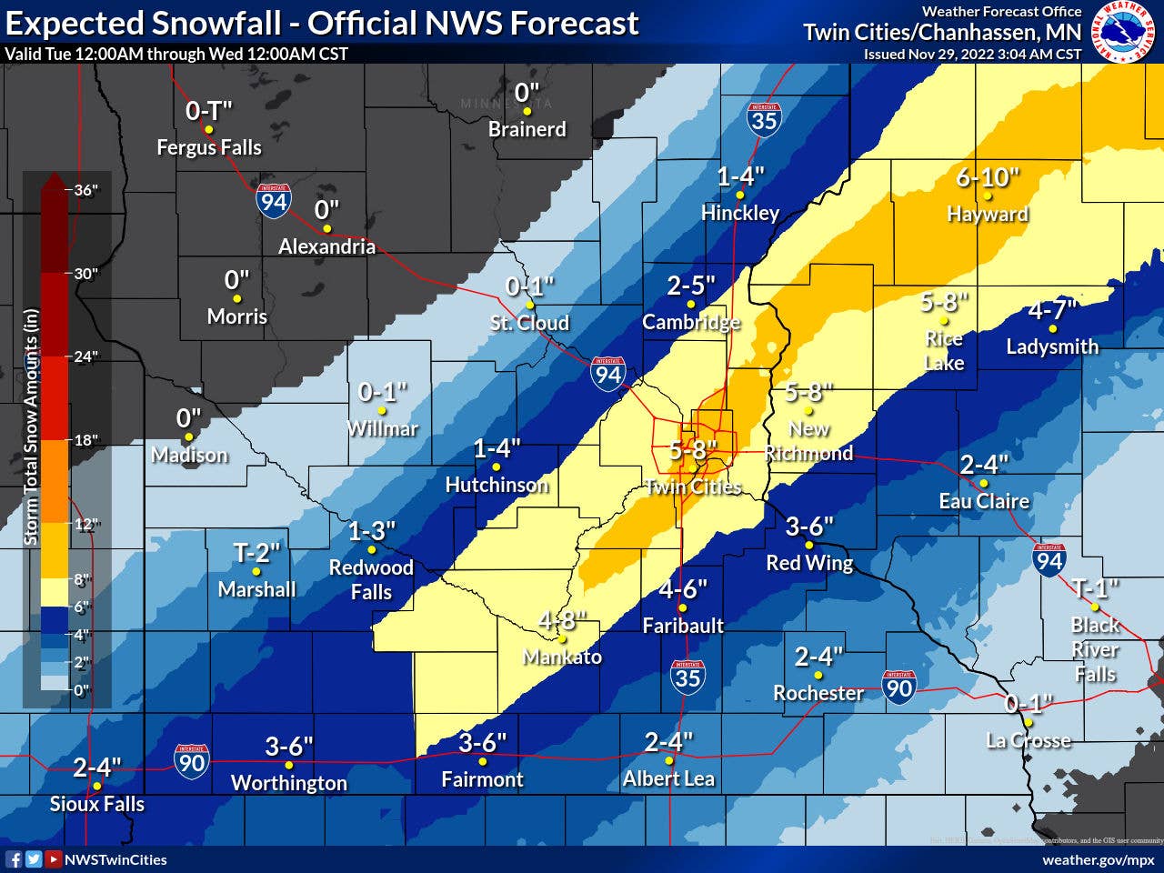 Expect up to 8 inches in Twin Cities; another snowstorm next week ...