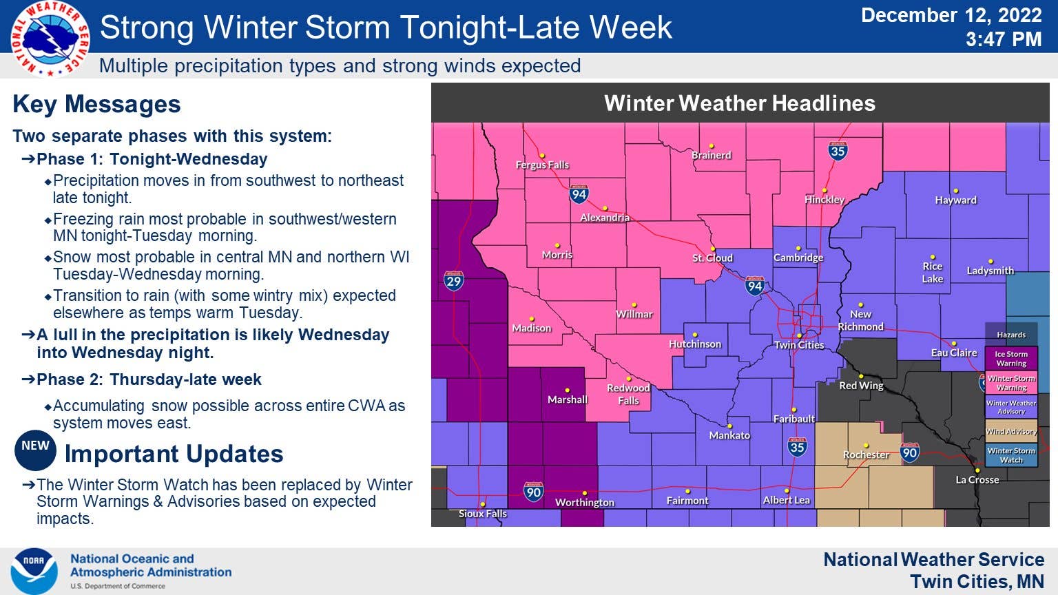 Winter storm and ice warnings issued ahead of dynamic storm in ...