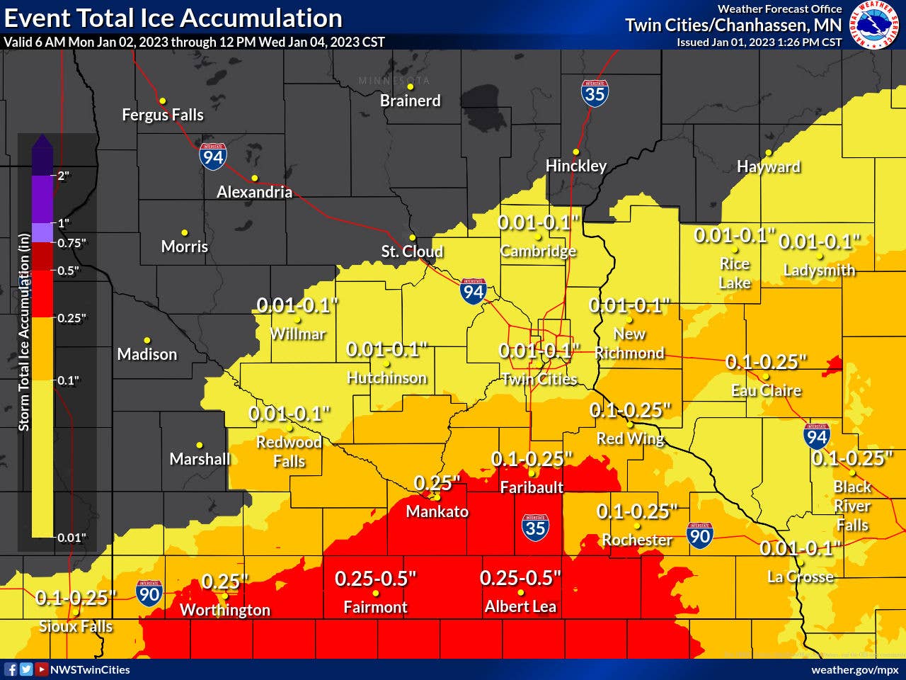 Winter storm and ice storm warnings issued in Minnesota - Bring Me The News