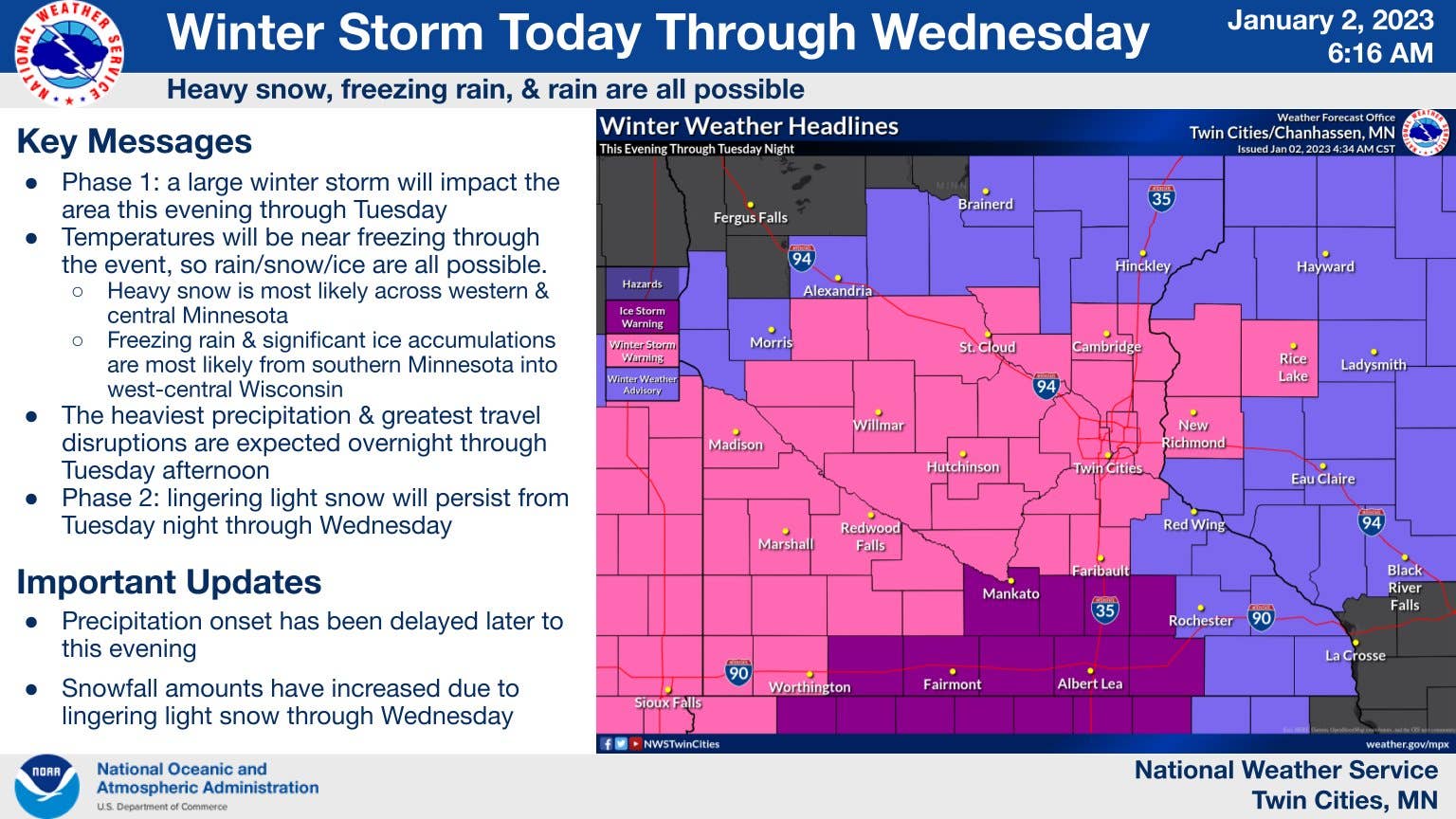 Monday update: Where the heaviest snow, freezing rain is possible ...