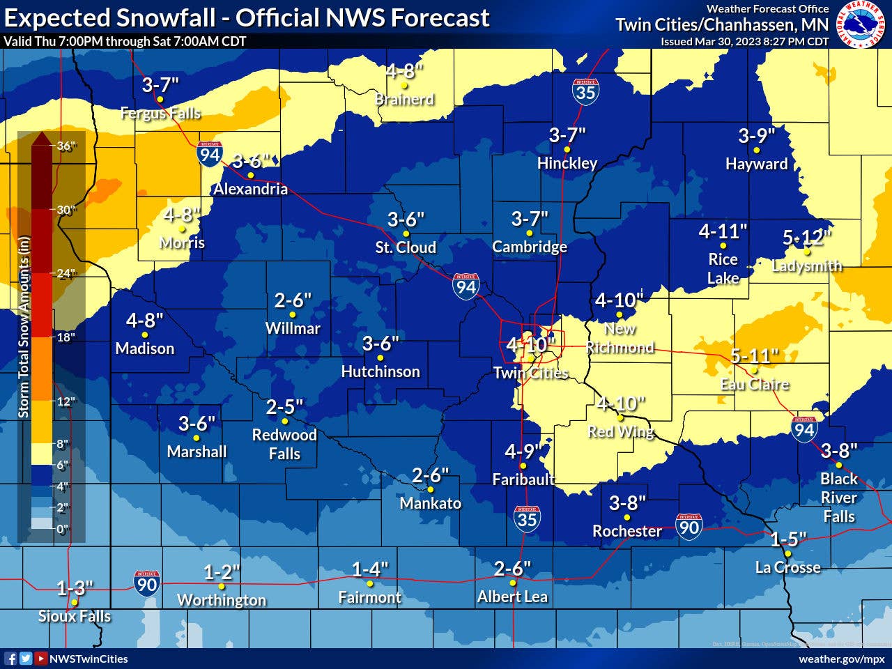 Winter storm warning issued with snow set to slam Twin Cities - Bring ...