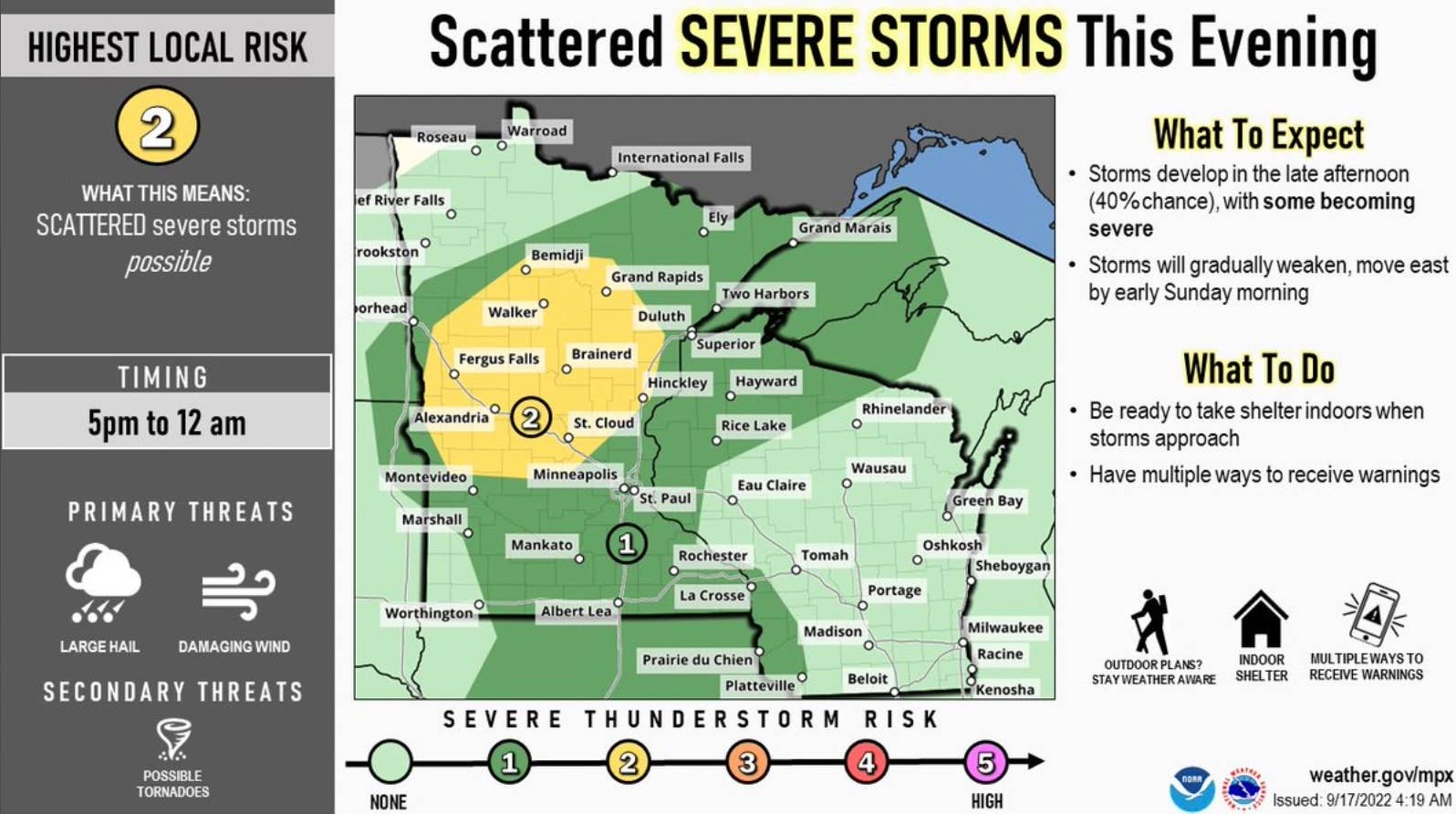 Severe storms possible in MN Saturday afternoon, evening - Bring Me The ...