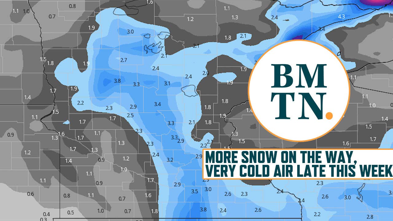 Snow lingers through Thursday; very cold air follows - Bring Me The News