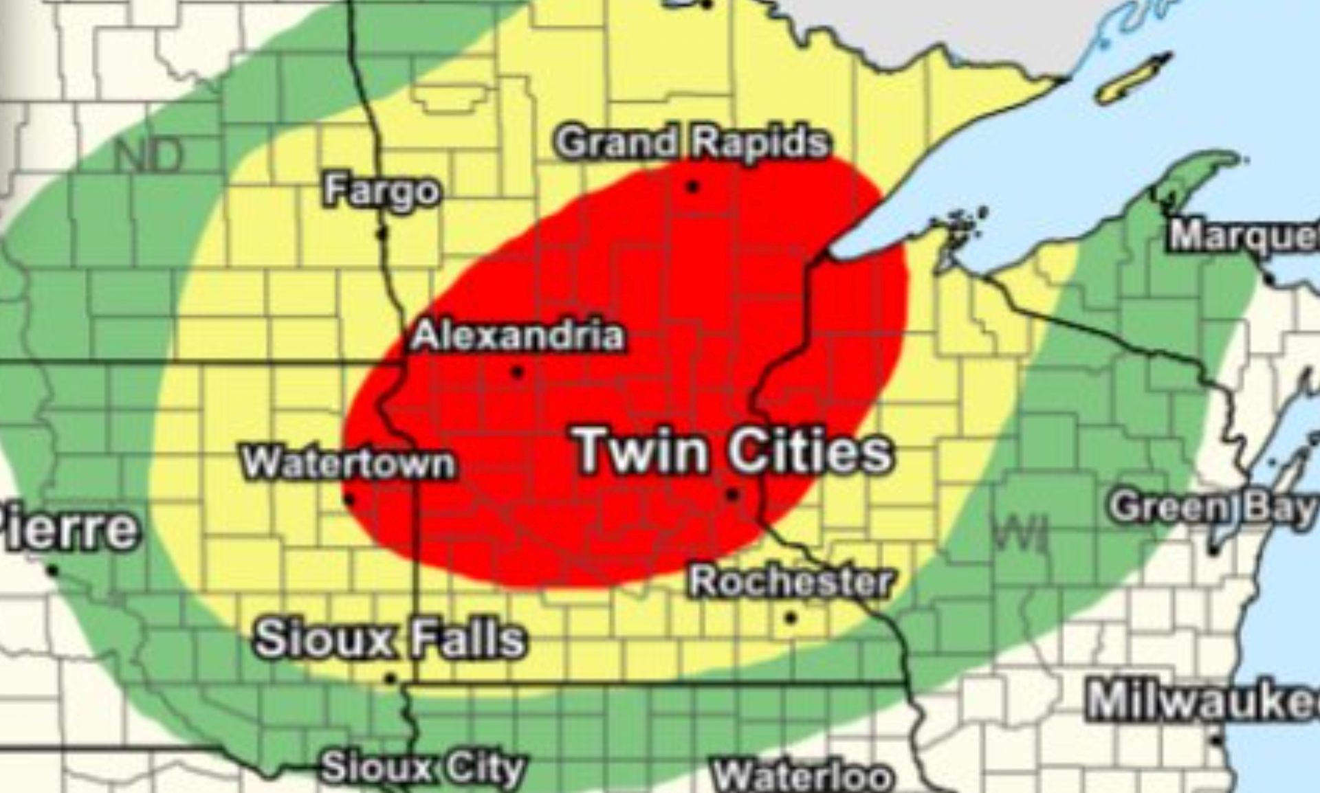 Flood watch in MN: 3-6 inches common and up to 10 inches possible ...