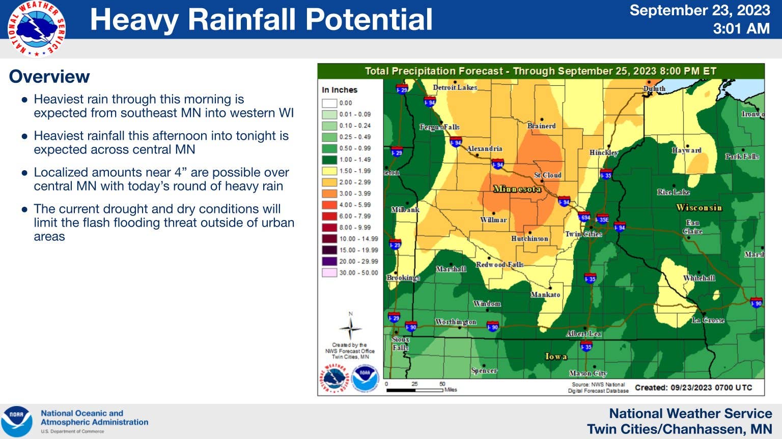 Minnesota set for prolonged soaking rain following severe storm threat ...