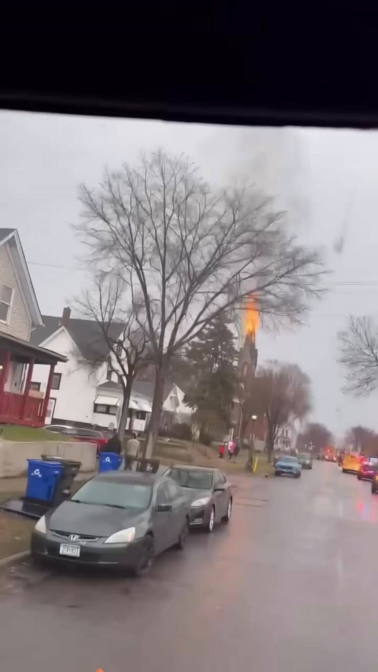 Burning church steeple in St. Paul blamed on lightning bolt - Bring Me ...