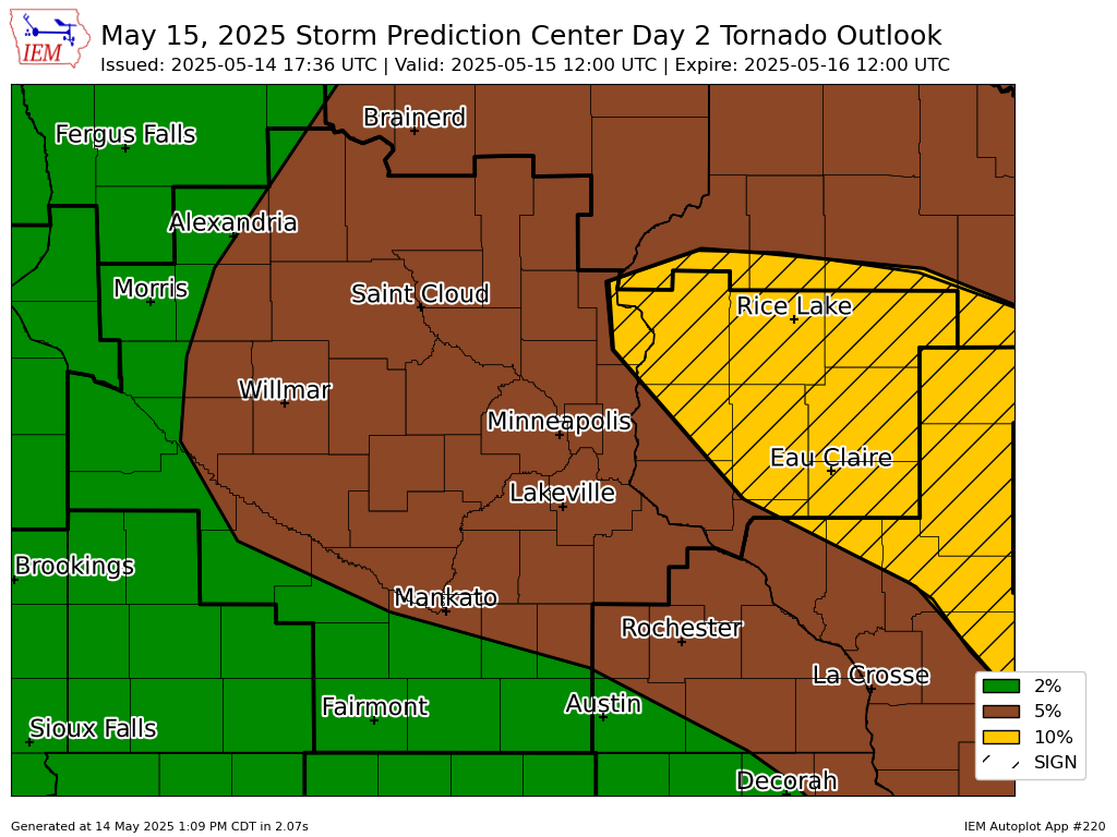 Baseball-sized hail, strong tornadoes possible in Minnesota, Wisconsin ...