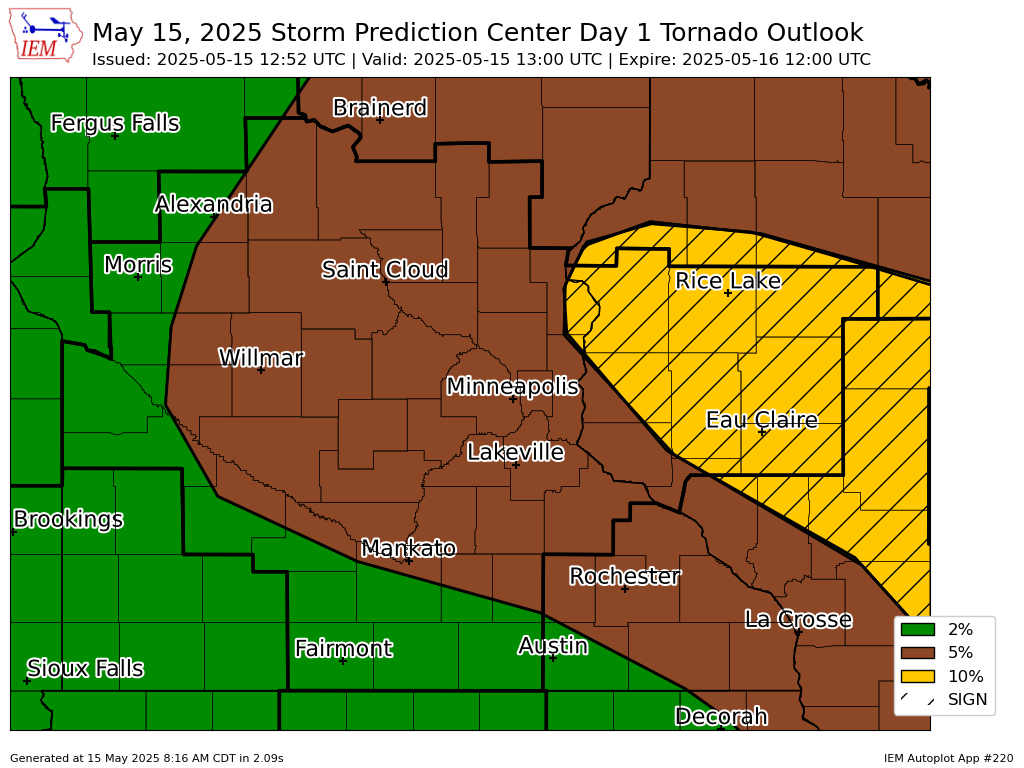'Be ready to respond': Tornadoes, very large hail possible in Minnesota ...