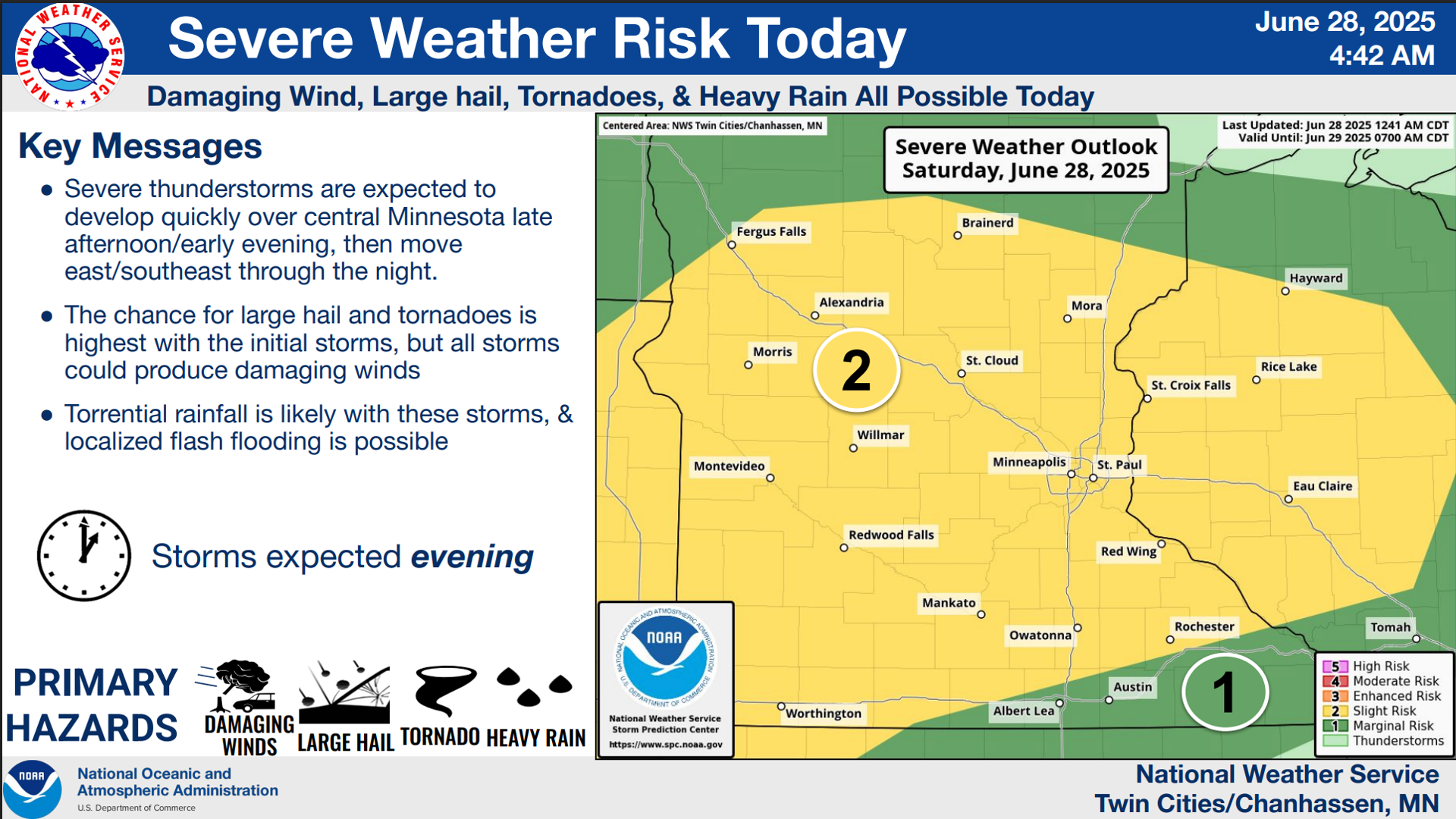 Hot, sticky, and stormy: Tornadoes and hail possible in Minnesota ...