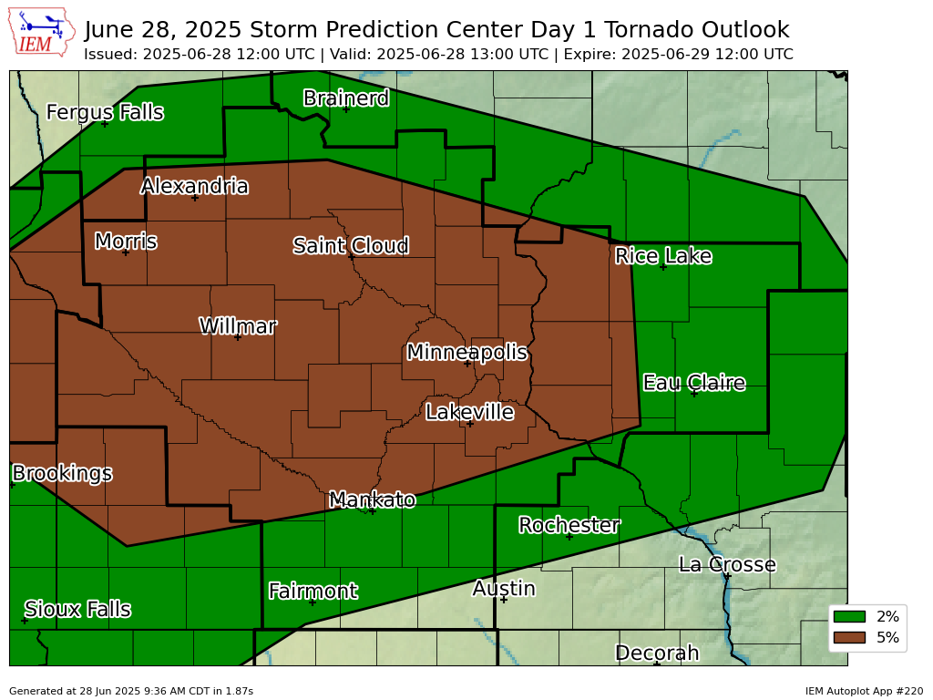 Hot, sticky, and stormy: Tornadoes and hail possible in Minnesota ...