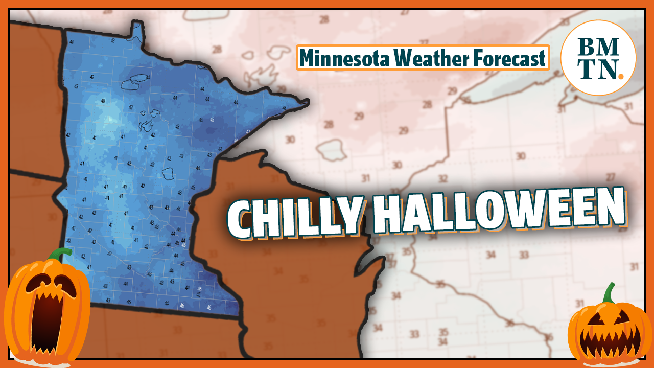 Chilly Halloween in Minnesota, snow sprinkles and spotty showers ahead ...