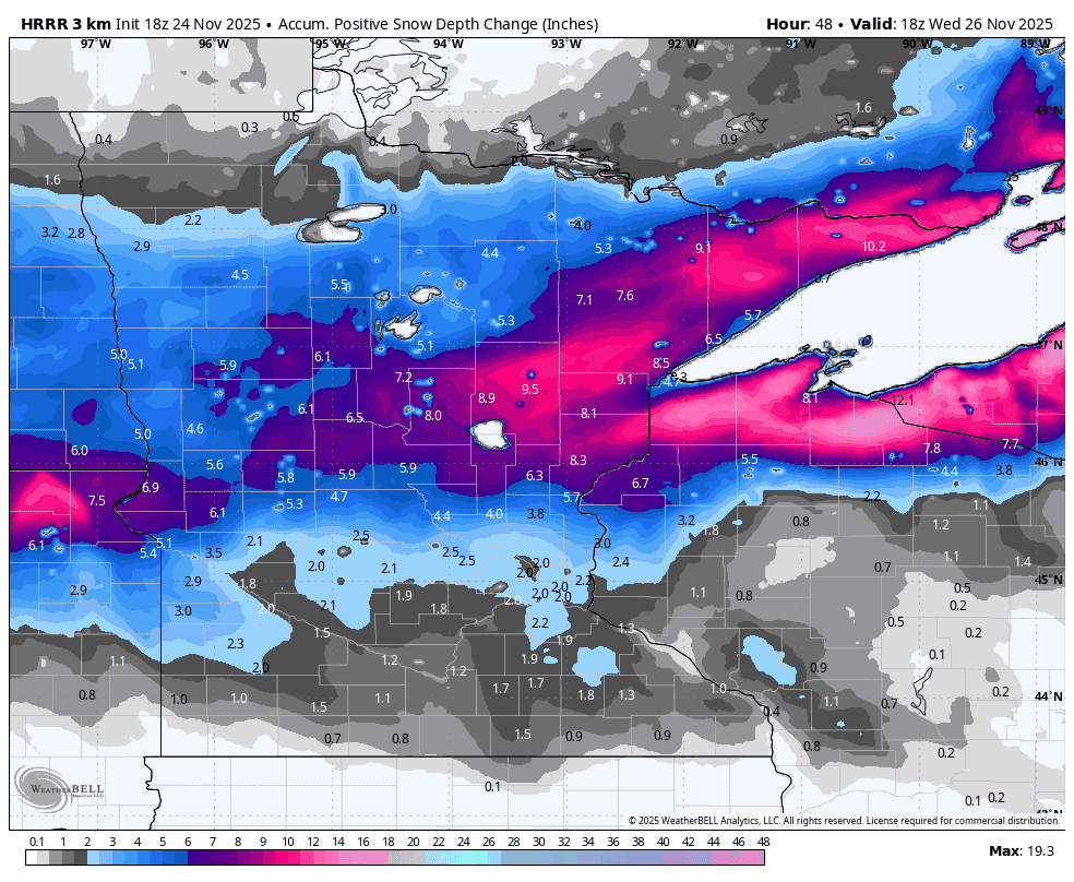Winter storm warning issued as heavy snow hits Minnesota two days ...