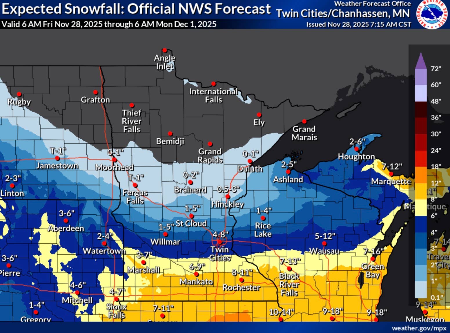 Winter storm warning issued, with up to 10 inches of snow possible in ...