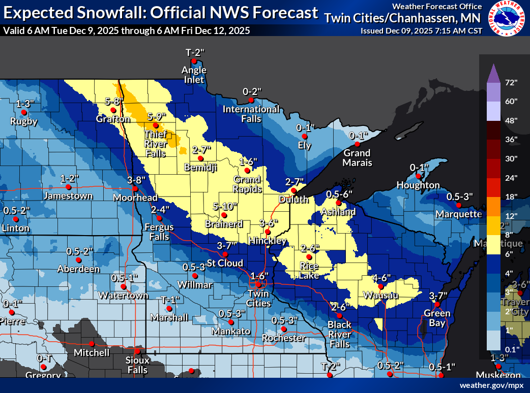 Boom-or-bust storm slams Minnesota today with heavy snow and 50 mph ...