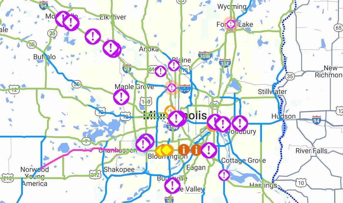 Light snow causes rush hour problems for Twin Cities drivers - Bring Me ...