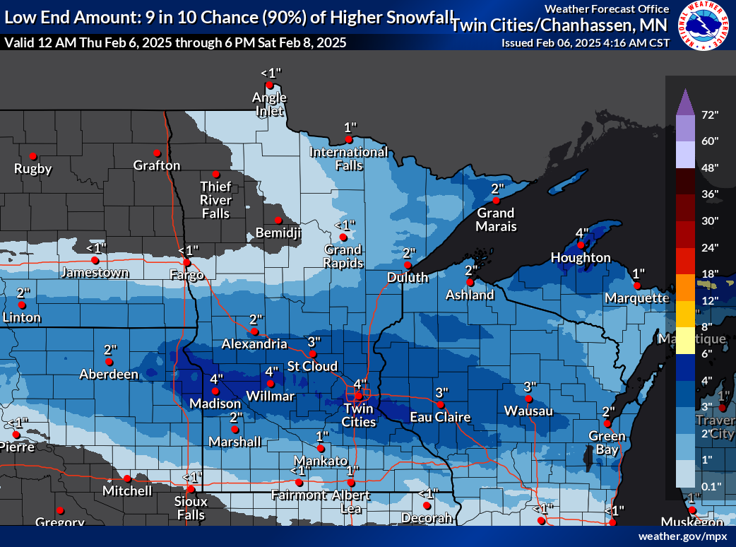Up to 8 inches of snow possible in Twin Cities from Saturday winter ...