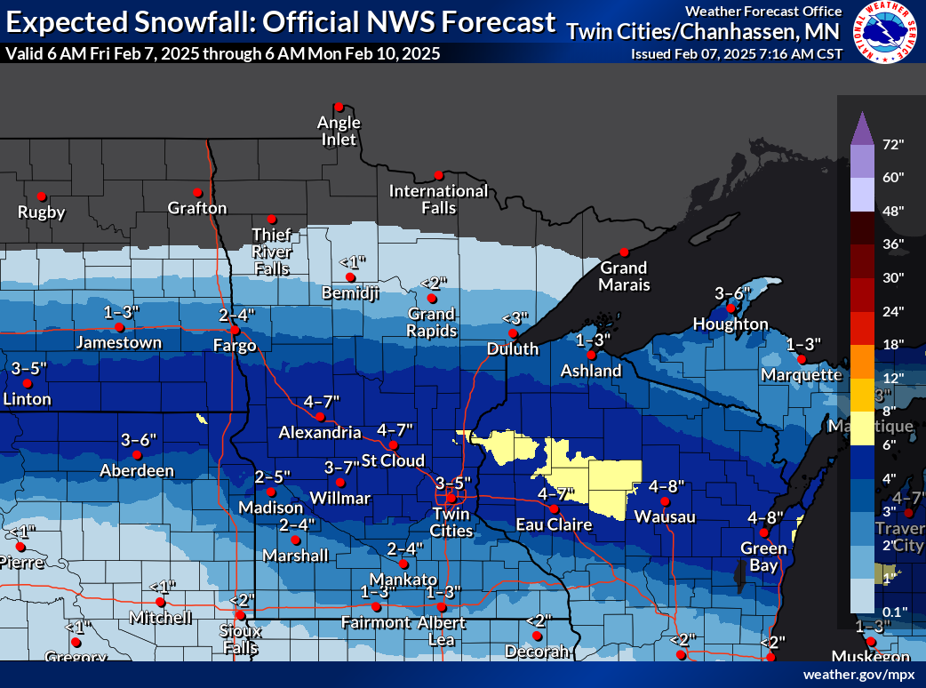 Winter storm watch now an advisory, Twin Cities still set for snow ...