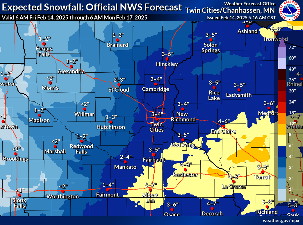 Winter weather advisory expands to Twin Cities, 2-4 inches of snow ...