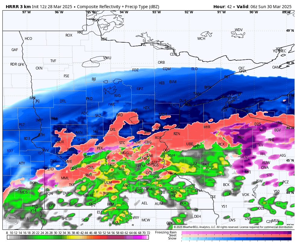 Rain turns to ice and snow Saturday: How much and where in Minnesota ...