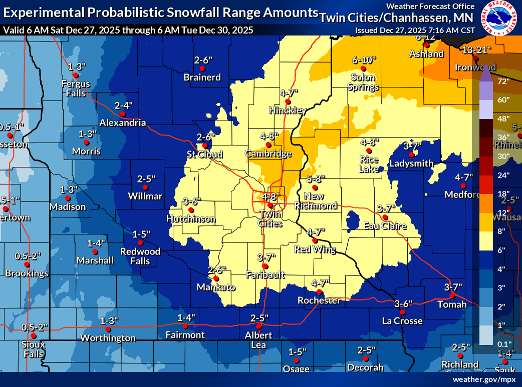 Winter storm watch issued: Heavy snow set for Twin Cities, blizzard in ...