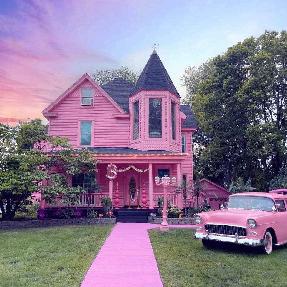 Hudson's 'Barbiecore Castle', featured on HGTV, floods after