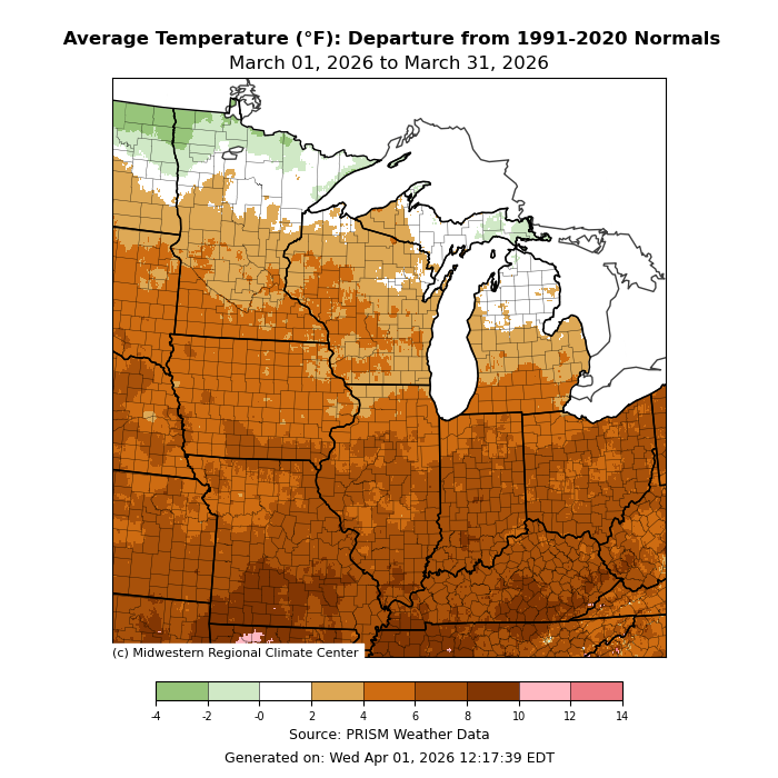Warm, snowy March across Minnesota; active April likely ahead - Bring ...