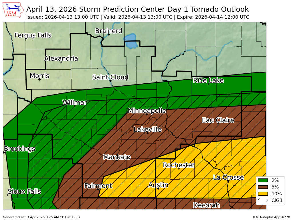 Baseball-sized hail, strong tornadoes possible in Minnesota - Bring Me ...