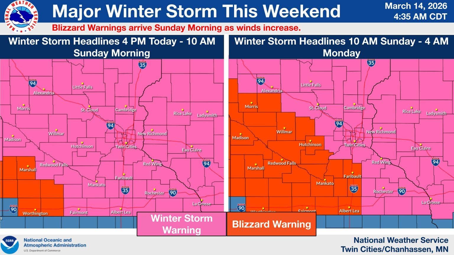 Winter storm: Twin Cities set for 12-18 inches of snow, blizzard ...