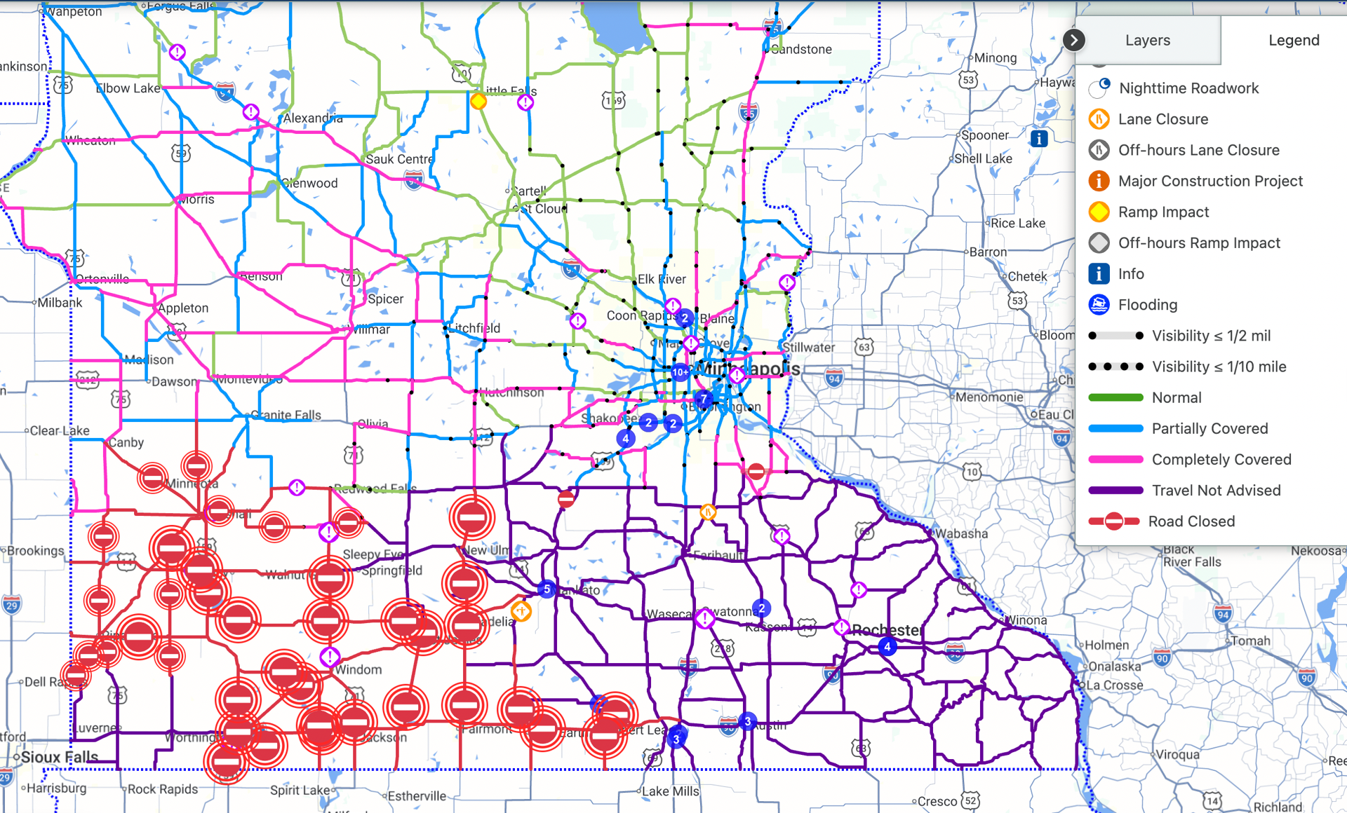 'Extremely hazardous': I-90, numerous highways closed in Minnesota