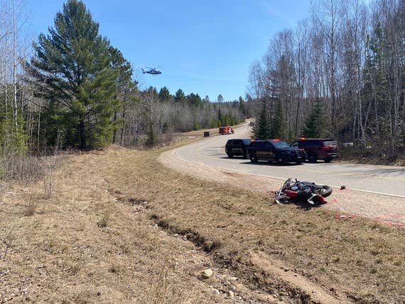 Man, 38, airlifted to hospital after motorcycle crash - Bring Me The News